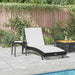 Ligstoel 2 st poly rattan Zwart en Wit