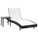 Ligstoel 2 st poly rattan Zwart en Wit