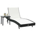 Ligstoel 2 st poly rattan Zwart en Wit
