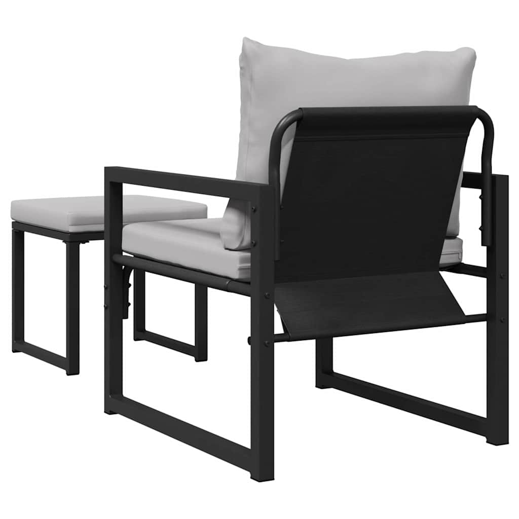 Tuinmeubelen 4 st 2-Aantal zitplaatsen Lichtgrijs Polyester