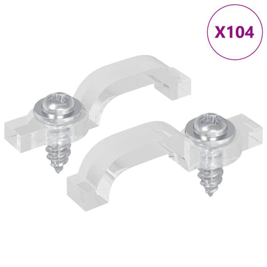 LED Strip Clips 23,8 mm 2 st Doorzichtig Kunststof en Ijzer