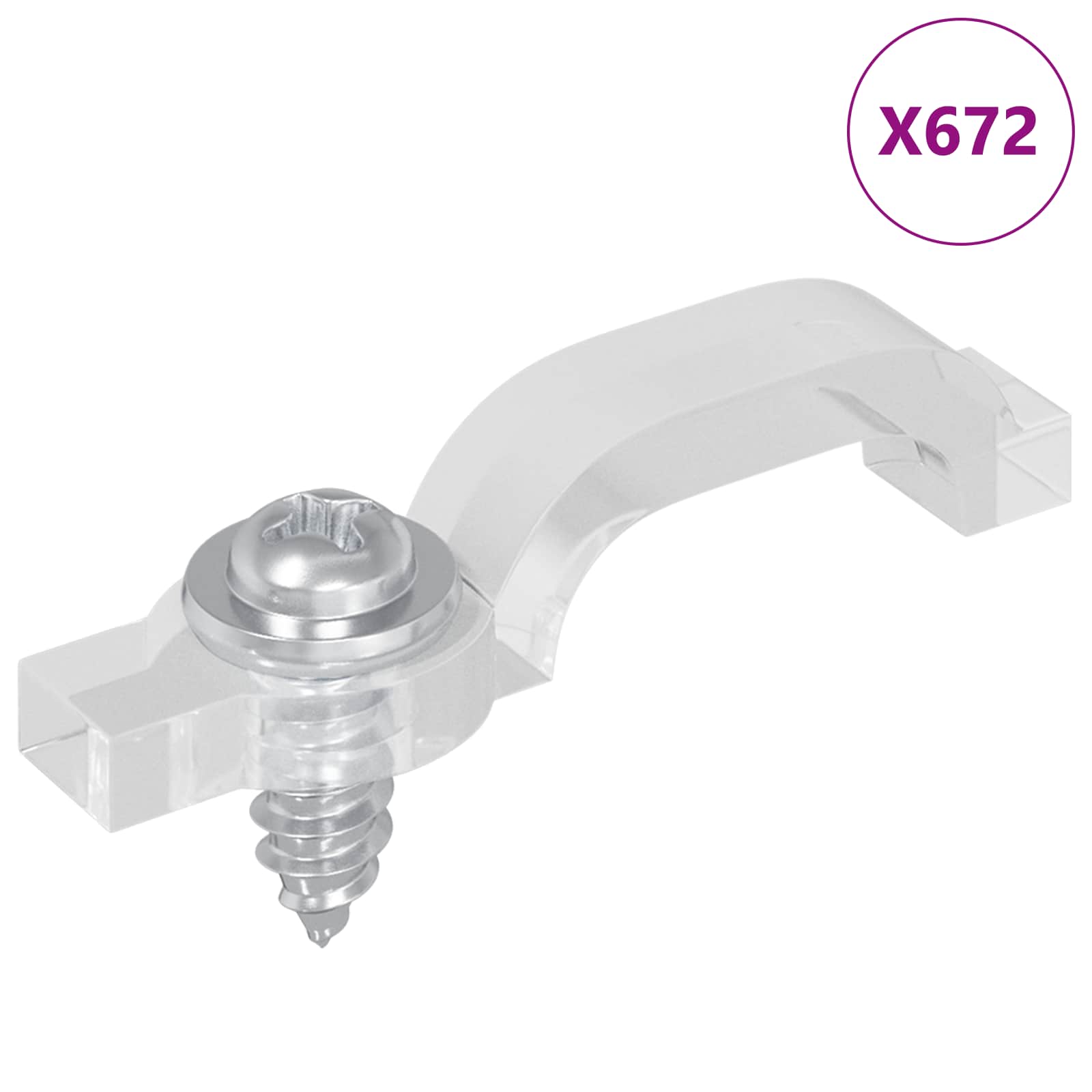 LED Strip Clips 23,8 mm 12 st Doorzichtig Kunststof en Ijzer