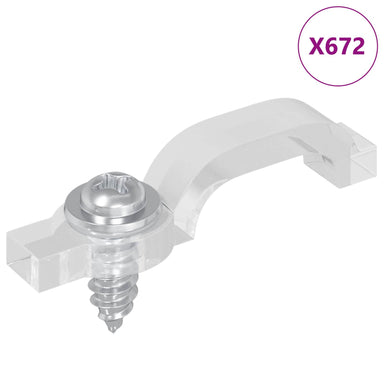 LED Strip Clips 23,8 mm 12 st Doorzichtig Kunststof en Ijzer