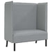 Hoge Rug Bank 101cm Lichtgrijs Stof