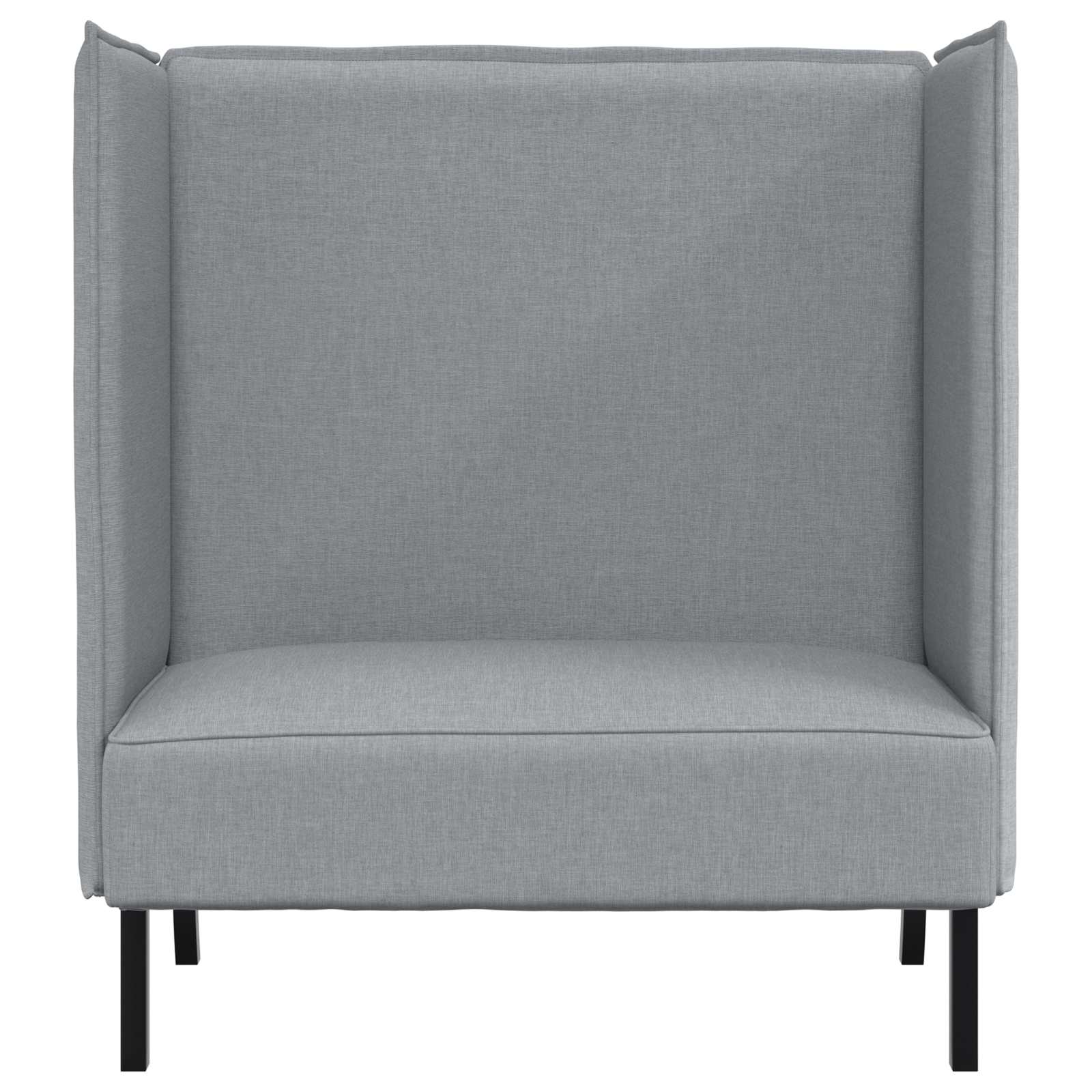 Hoge Rug Bank 101cm Lichtgrijs Stof
