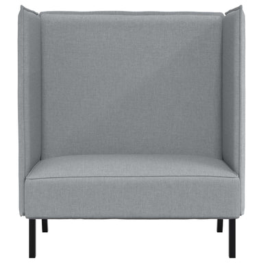 Hoge Rug Bank 101cm Lichtgrijs Stof