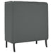 Hoge Rug Bank 101cm Donkergrijs Stof