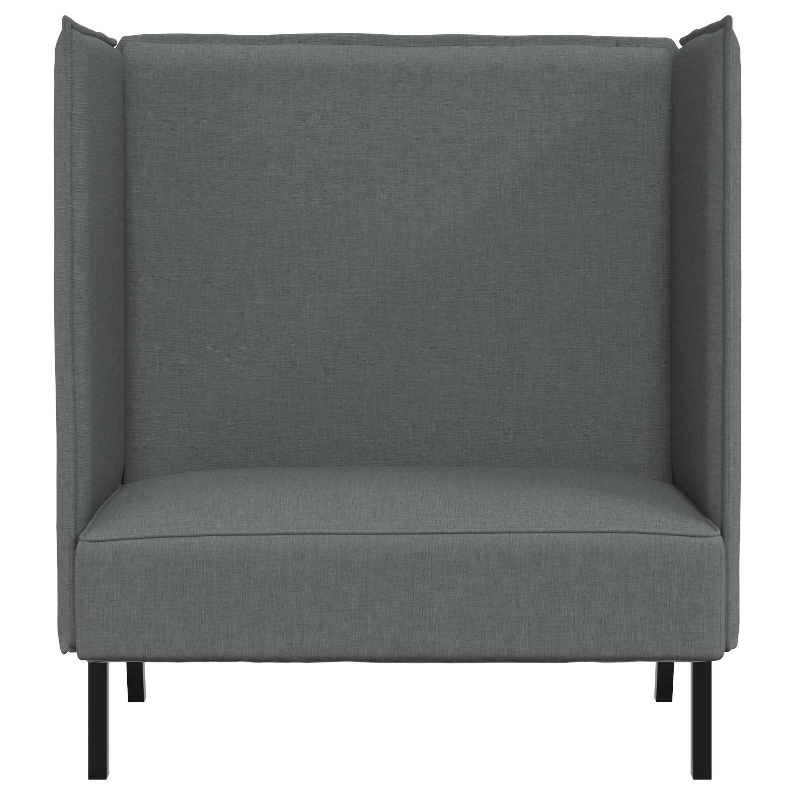 Hoge Rug Bank 101cm Donkergrijs Stof
