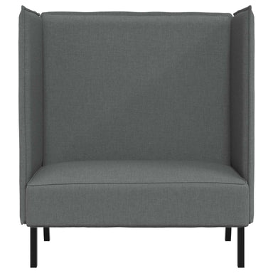 Hoge Rug Bank 101cm Donkergrijs Stof
