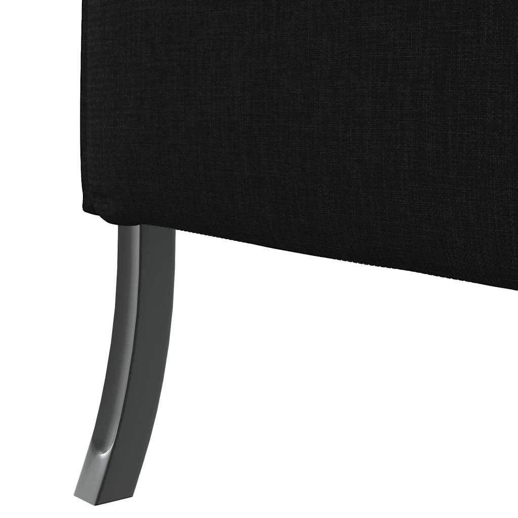 Hoge Rug Bank 101cm Zwart Stof