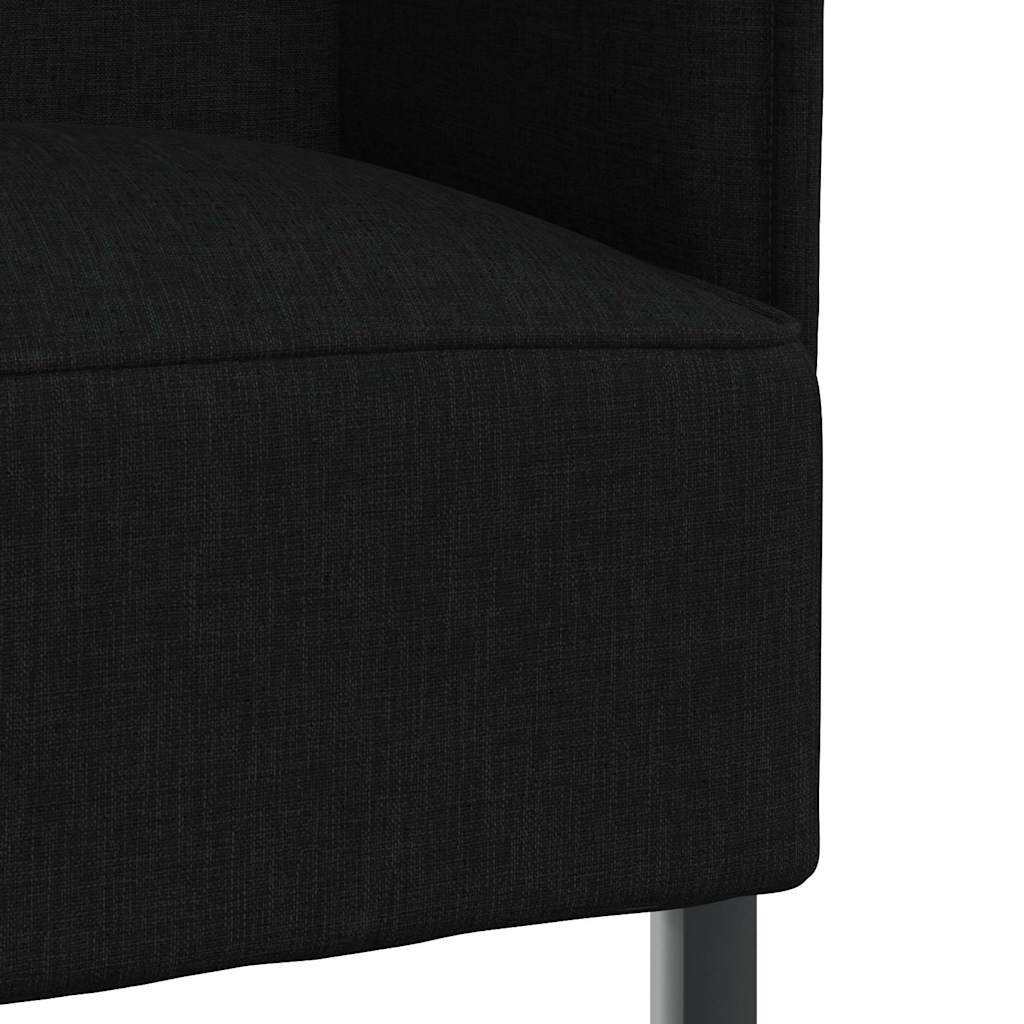 Hoge Rug Bank 101cm Zwart Stof