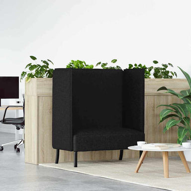 Hoge Rug Bank 101cm Zwart Stof
