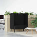 Hoge Rug Bank 101cm Zwart Stof