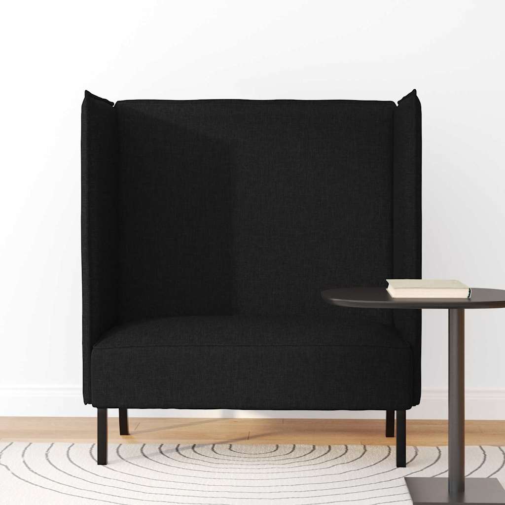 Hoge Rug Bank 101cm Zwart Stof