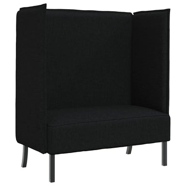 Hoge Rug Bank 101cm Zwart Stof