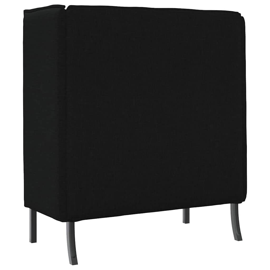 Hoge Rug Bank 101cm Zwart Stof