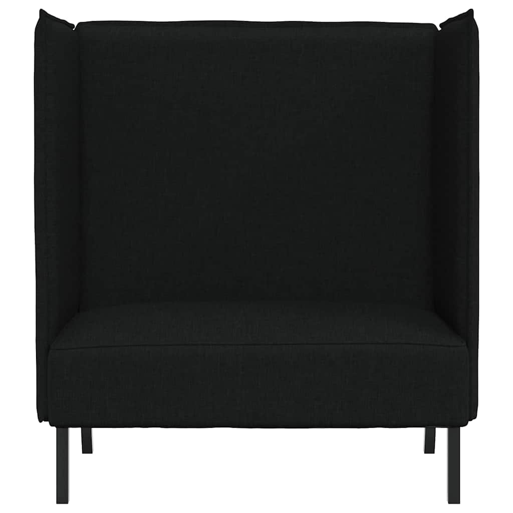 Hoge Rug Bank 101cm Zwart Stof