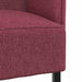 Hoge Rug Bank 101cm Wijnrood Stof