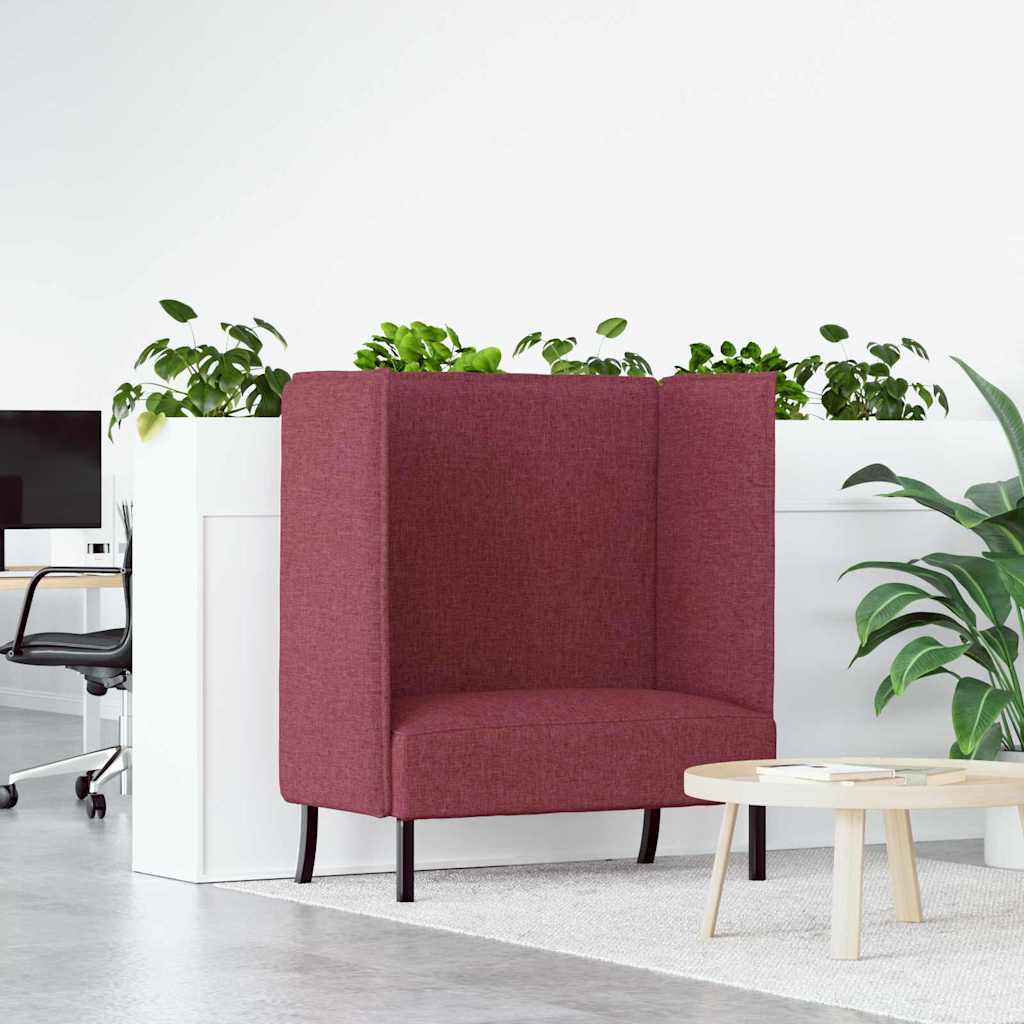 Hoge Rug Bank 101cm Wijnrood Stof