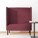Hoge Rug Bank 101cm Wijnrood Stof