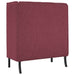 Hoge Rug Bank 101cm Wijnrood Stof