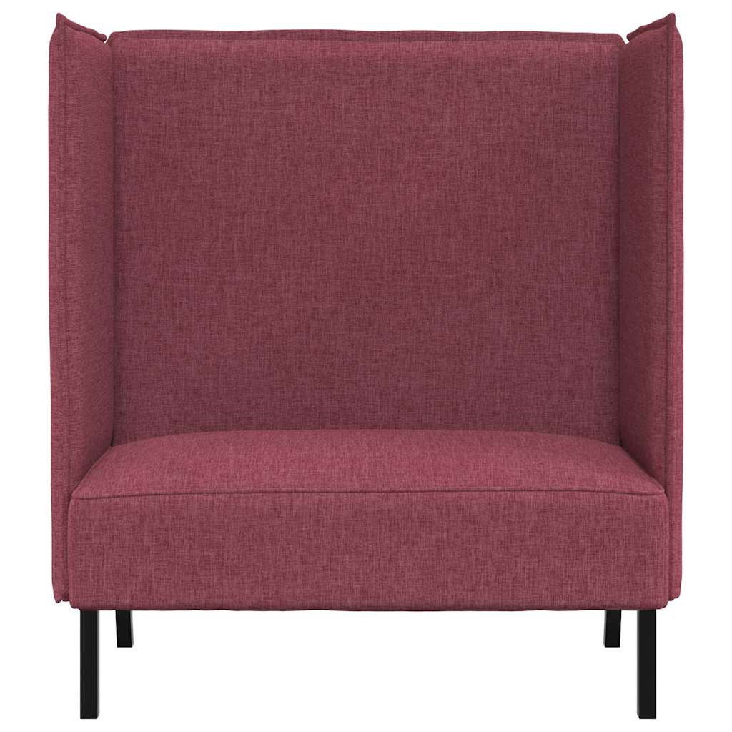 Hoge Rug Bank 101cm Wijnrood Stof
