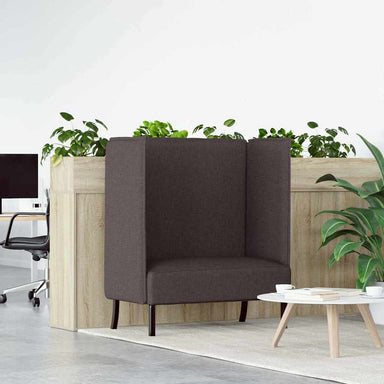 Hoge Rug Bank 101cm Donkerbruin Stof