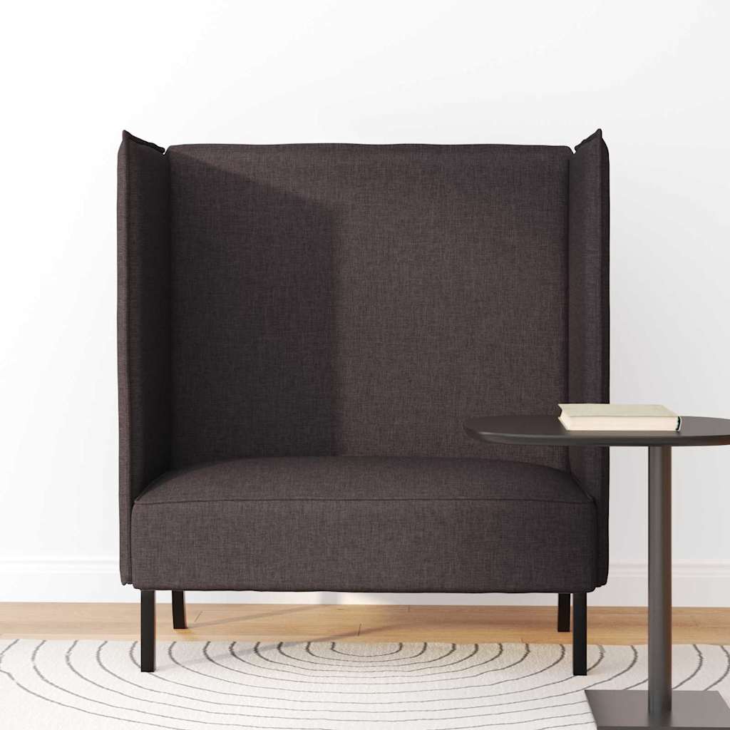 Hoge Rug Bank 101cm Donkerbruin Stof