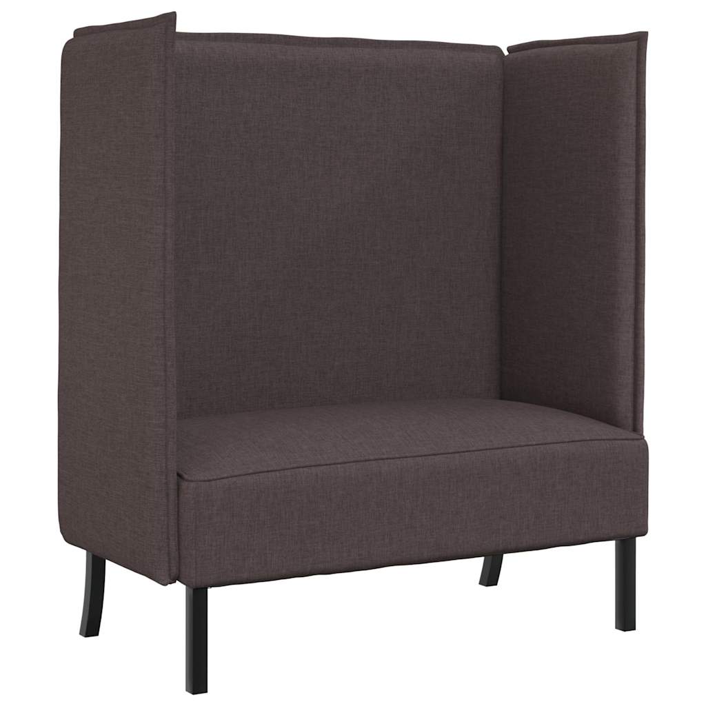 Hoge Rug Bank 101cm Donkerbruin Stof
