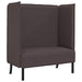 Hoge Rug Bank 101cm Donkerbruin Stof