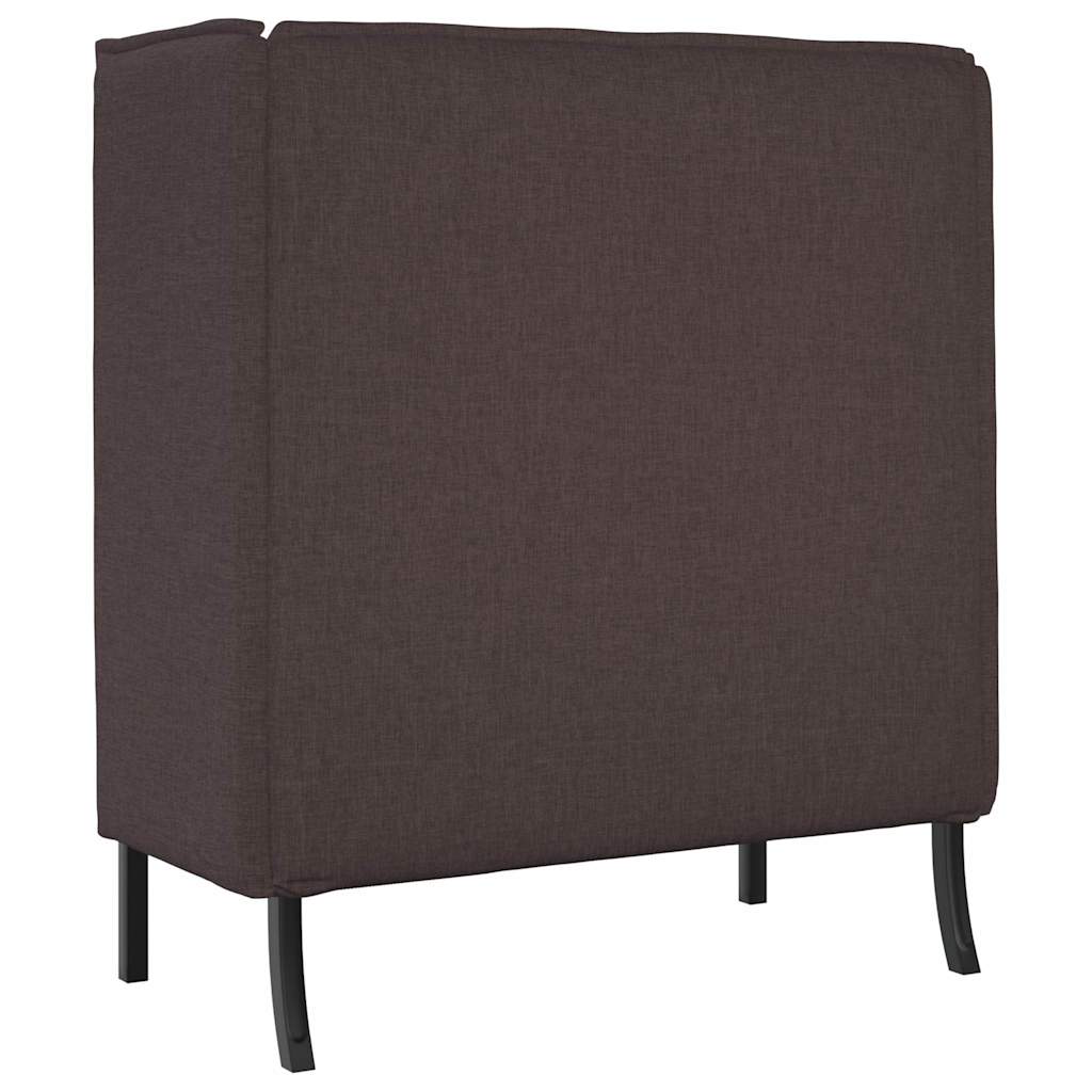 Hoge Rug Bank 101cm Donkerbruin Stof