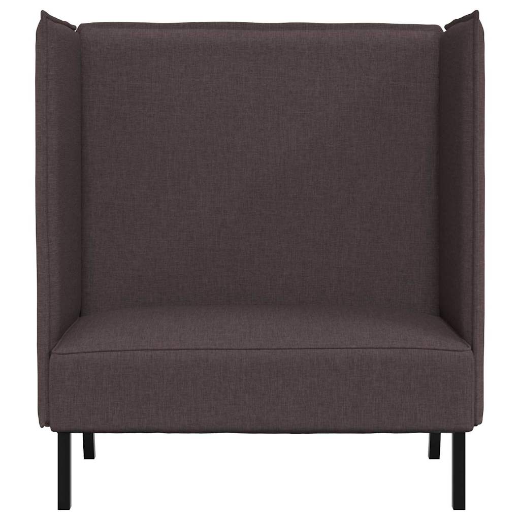 Hoge Rug Bank 101cm Donkerbruin Stof