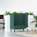 Hoge Rug Bank Donkergroen 109 x 56 x 121 cm Stof