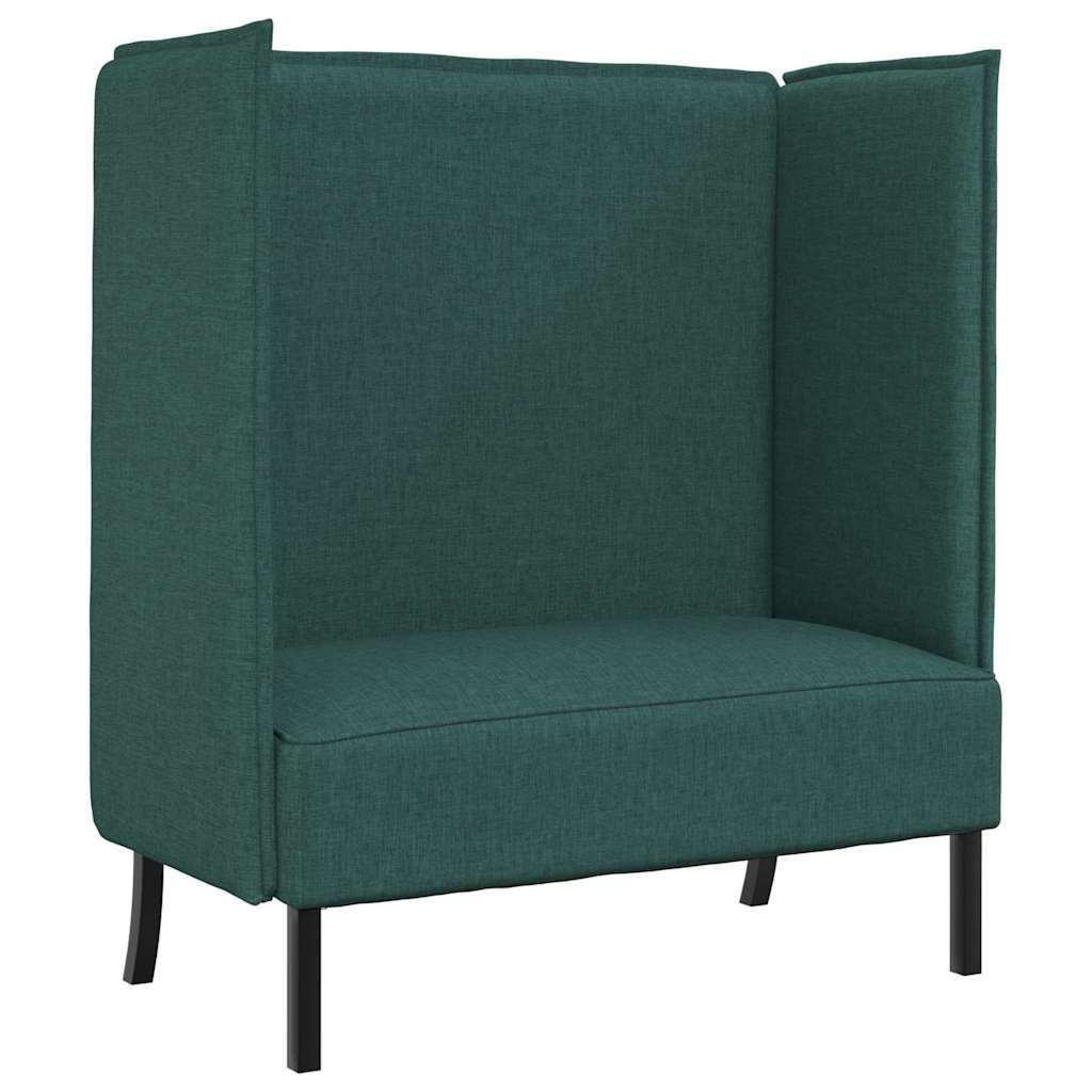Hoge Rug Bank Donkergroen 109 x 56 x 121 cm Stof