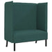 Hoge Rug Bank Donkergroen 109 x 56 x 121 cm Stof