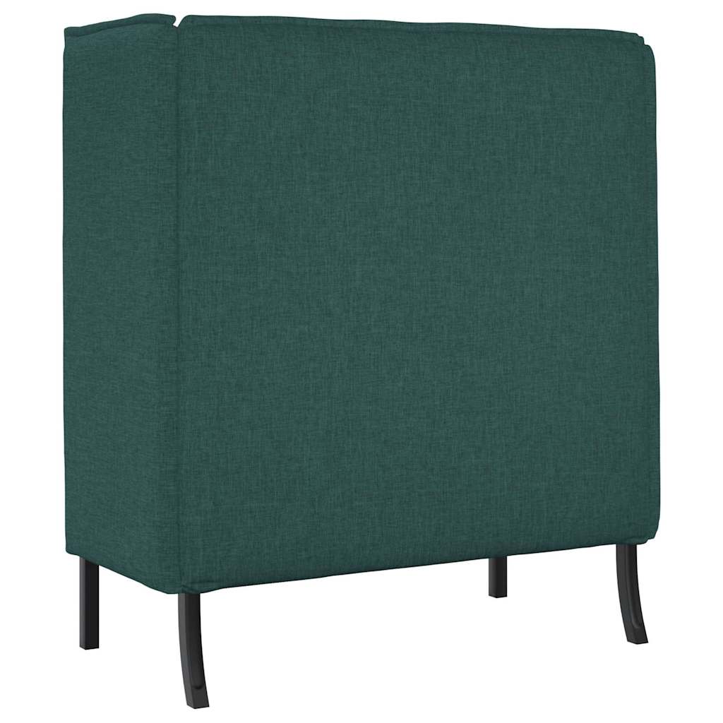 Hoge Rug Bank Donkergroen 109 x 56 x 121 cm Stof