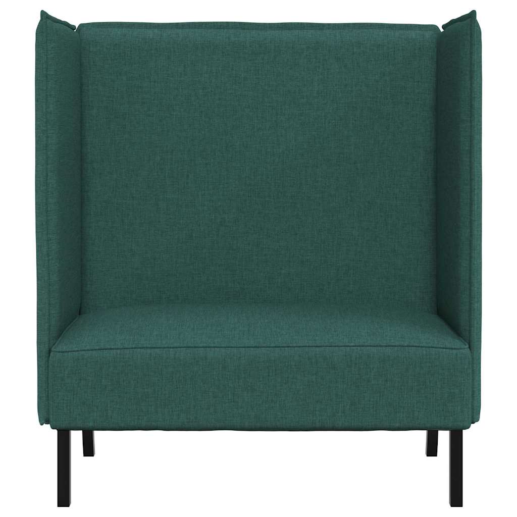 Hoge Rug Bank Donkergroen 109 x 56 x 121 cm Stof