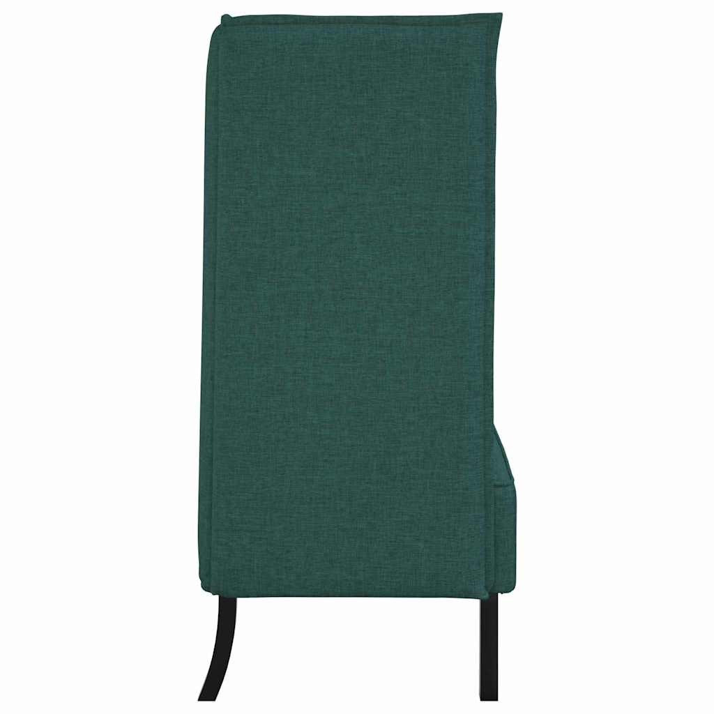 Hoge Rug Bank Donkergroen 109 x 56 x 121 cm Stof