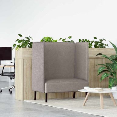 Hoge Rug Bank 101cm Taupe Stof