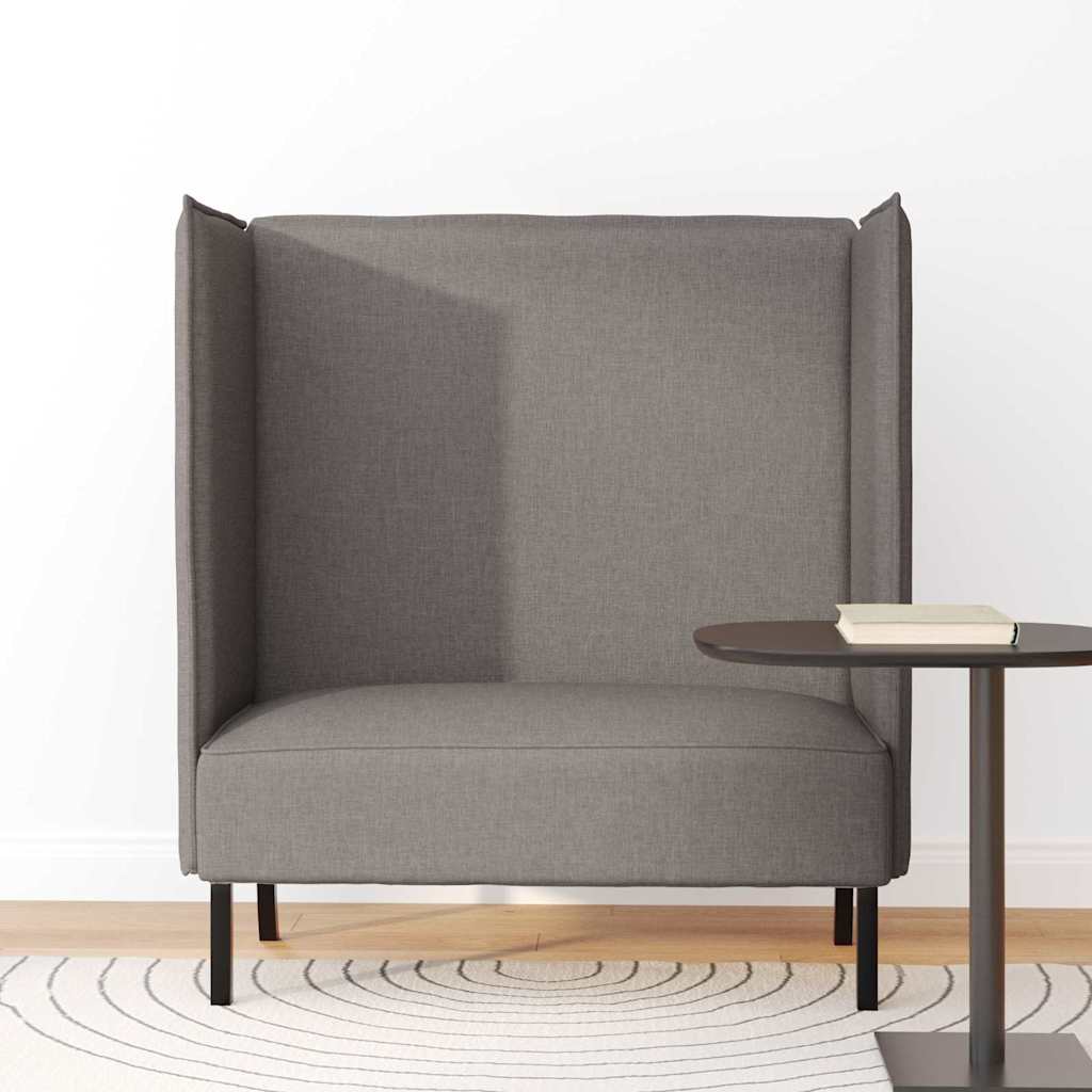 Hoge Rug Bank 101cm Taupe Stof