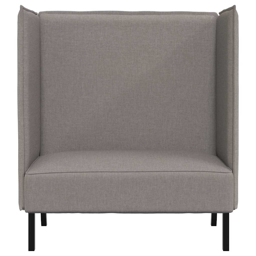 Hoge Rug Bank 101cm Taupe Stof