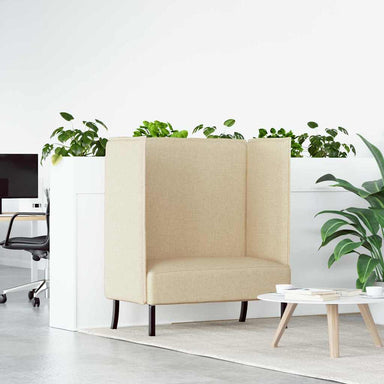 Hoge Rug Bank 101cm Crème Stof