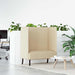 Hoge Rug Bank 101cm Crème Stof