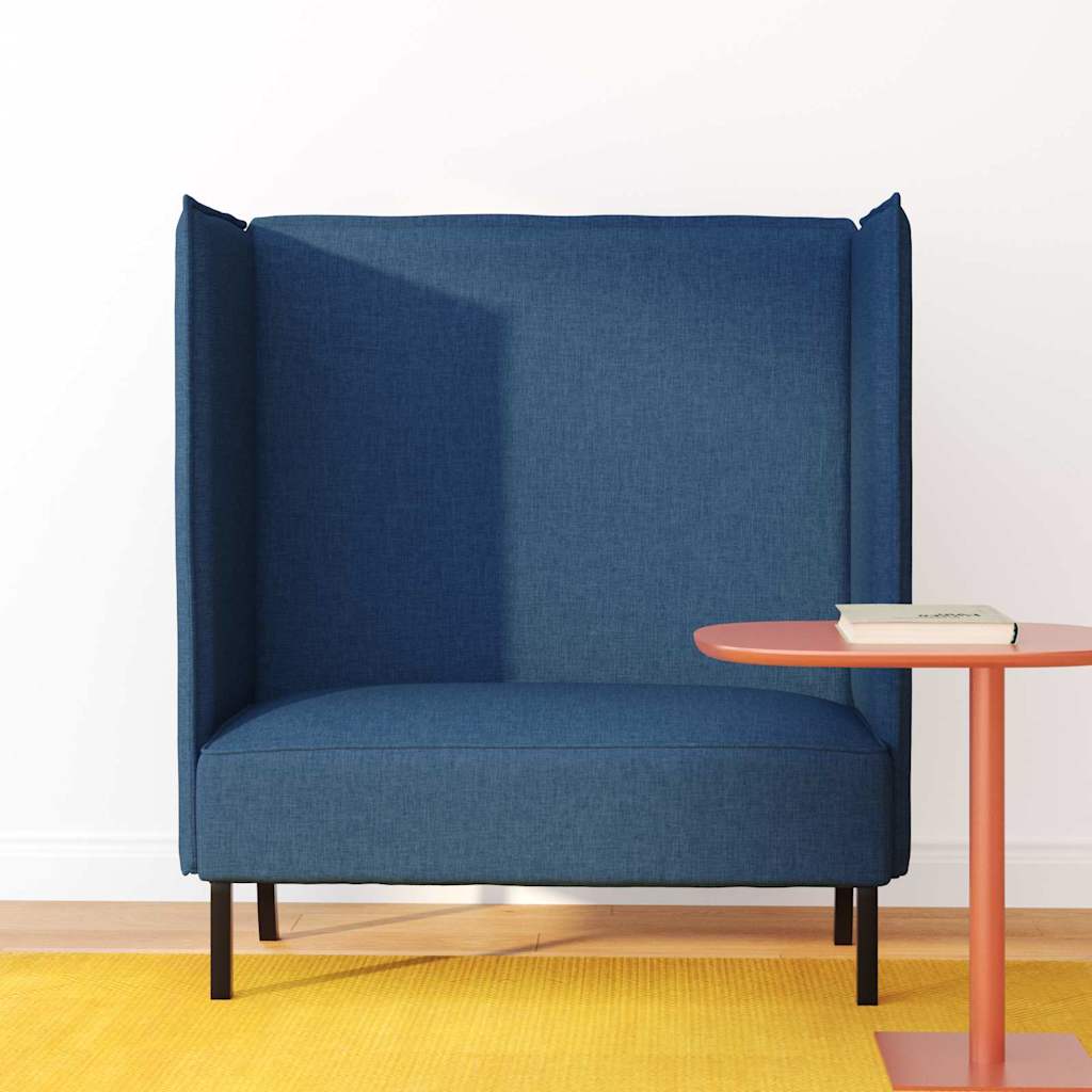 Hoge Rug Bank 101cm Blauw Stof