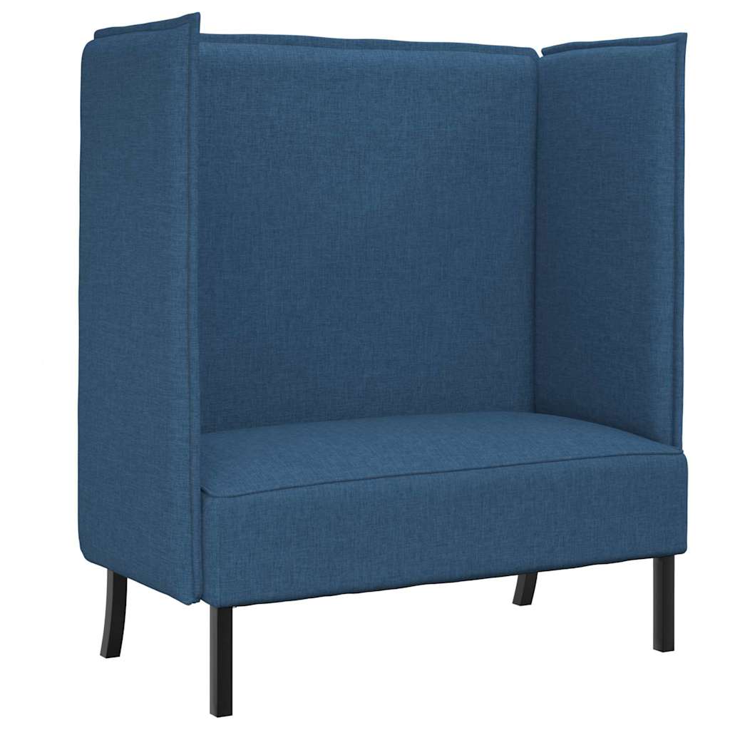 Hoge Rug Bank 101cm Blauw Stof