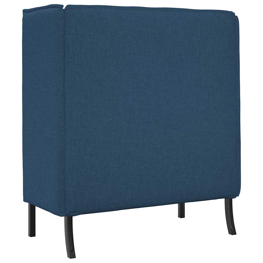 Hoge Rug Bank 101cm Blauw Stof