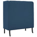 Hoge Rug Bank 101cm Blauw Stof