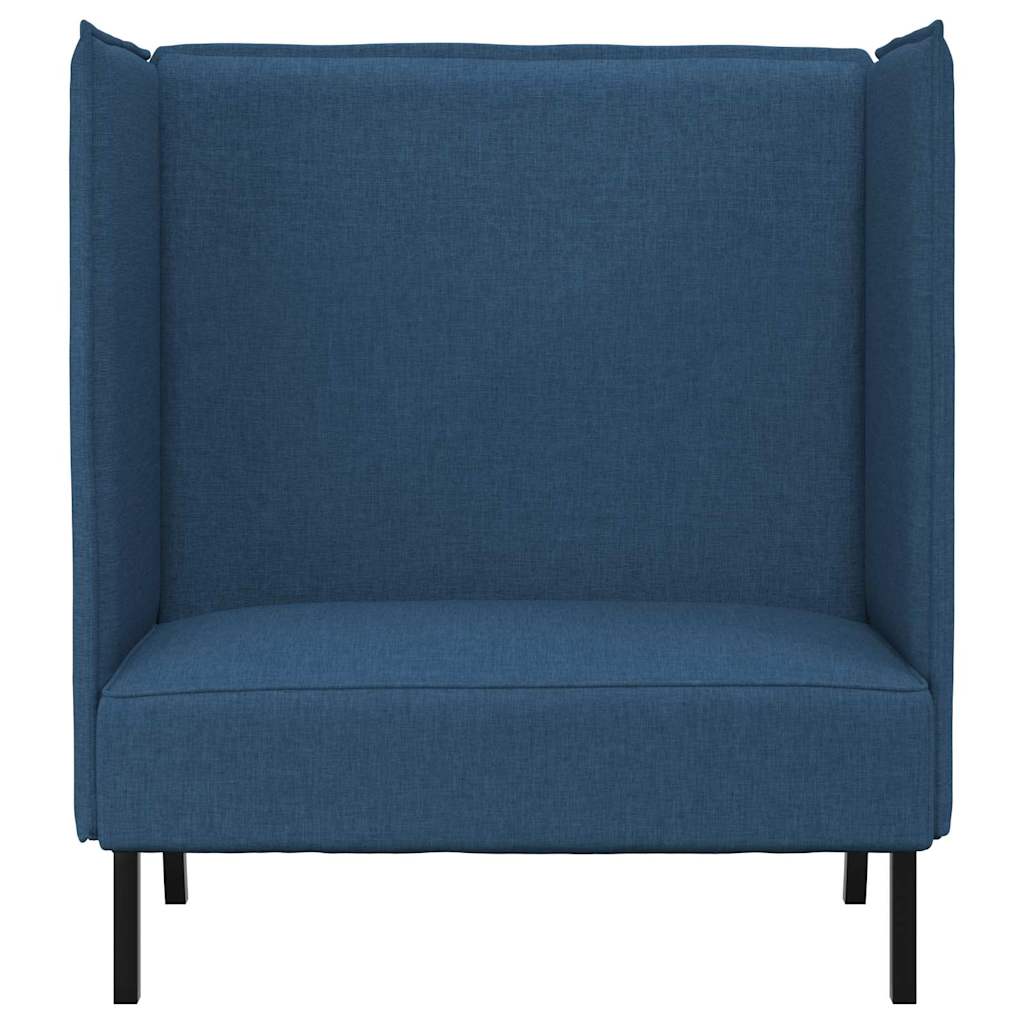 Hoge Rug Bank 101cm Blauw Stof