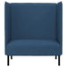 Hoge Rug Bank 101cm Blauw Stof