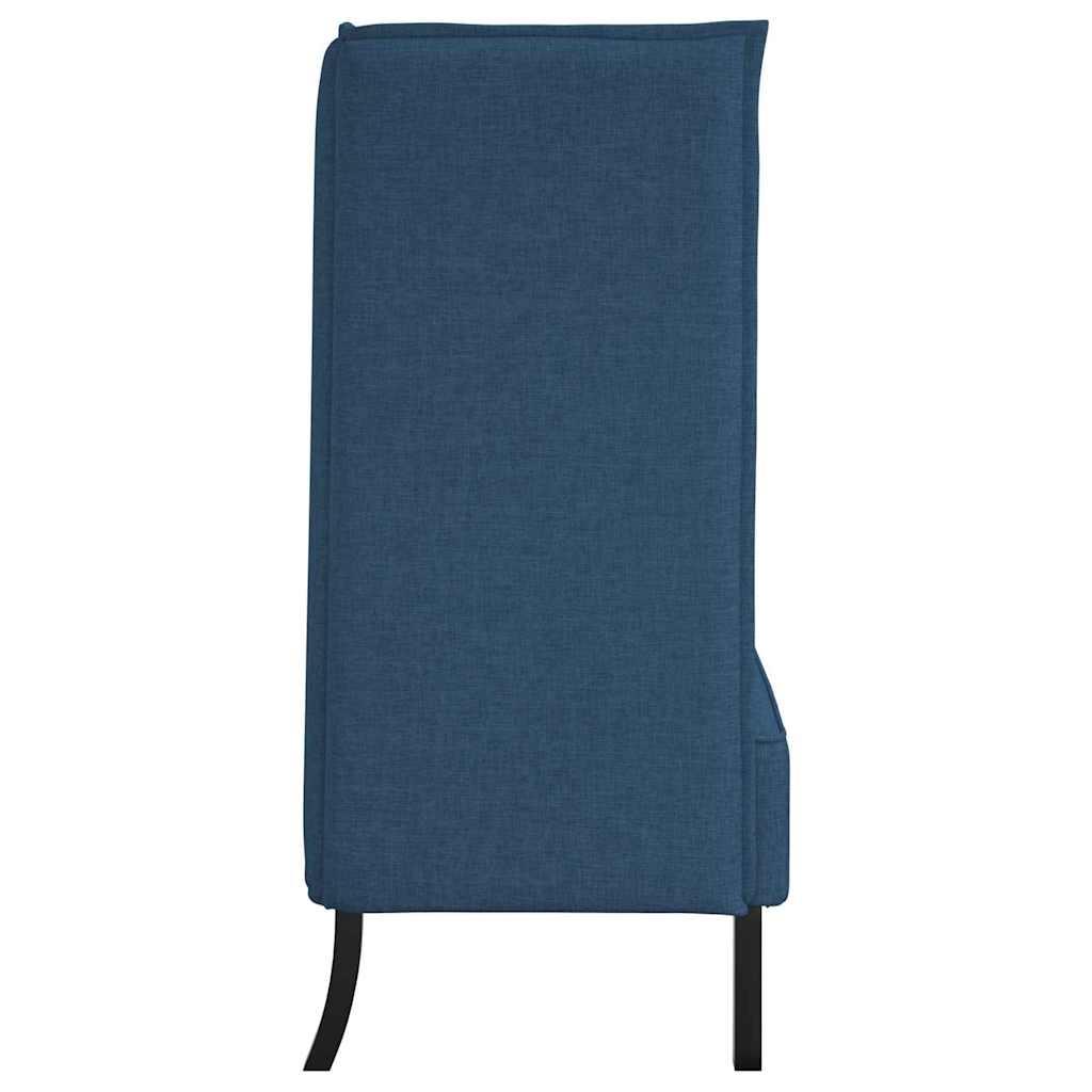 Hoge Rug Bank 101cm Blauw Stof